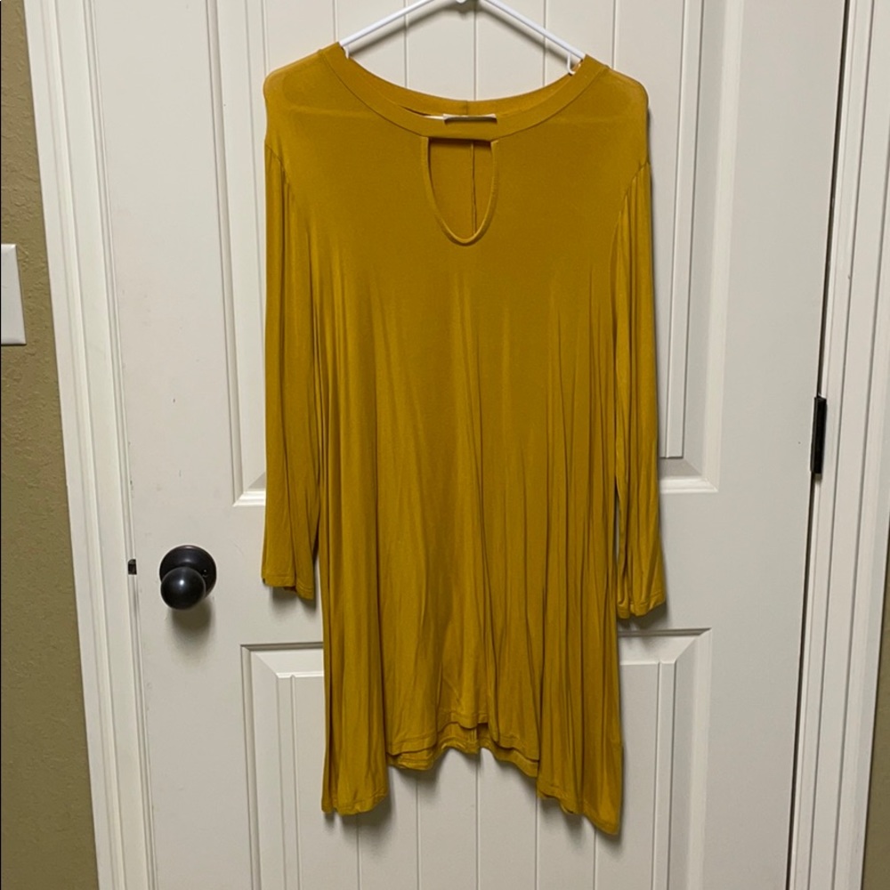 Long sleeve mustard tunic